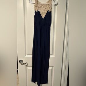Navy blue long dress